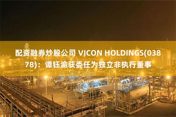 配資融券炒股公司 VICON HOLDINGS(03878)：譚鈺渝獲委任為獨立非執行董事